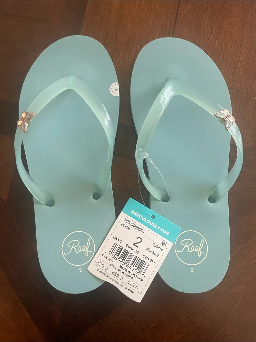 Reef Kids' Charming Sandals in Light Aqua